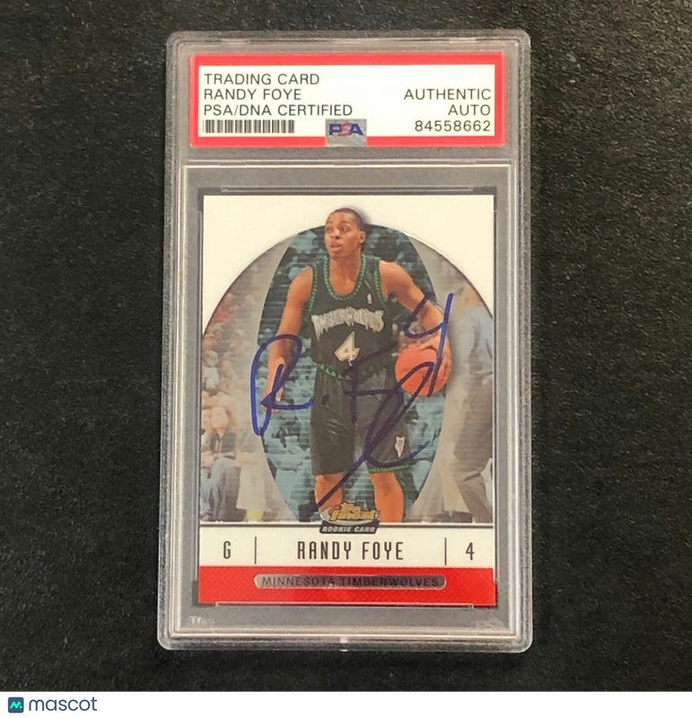2006-07 Topps Finest #94 Randy Foye Signed Card AUTO PSA Slabbed RC Minnesota Ti
