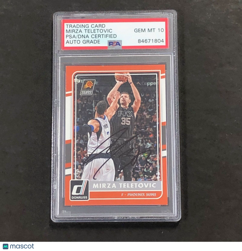 2015-16 Donruss #112 Mirza Teletovic Signed Card AUTO 10 PSA Slabbed Suns