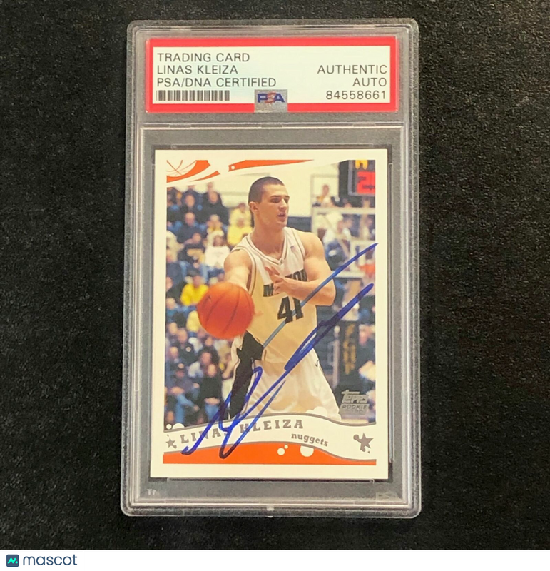 2005-06 Topps #247 Linas Kleiza signed Auto Card PSA/DNA Slabbed RC Nuggets