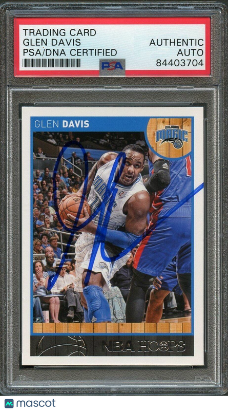 2013-14 NBA Hoops #18 Glen Davis Signed Card AUTO PSA/DNA Slabbed Magic