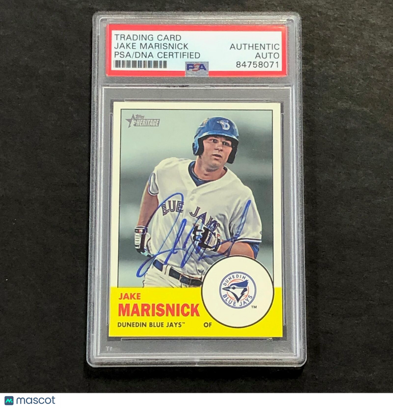 2012 Topps Heritage #15 Jake Marisnick Signed Card Auto PSA Slabbed Blue Jays