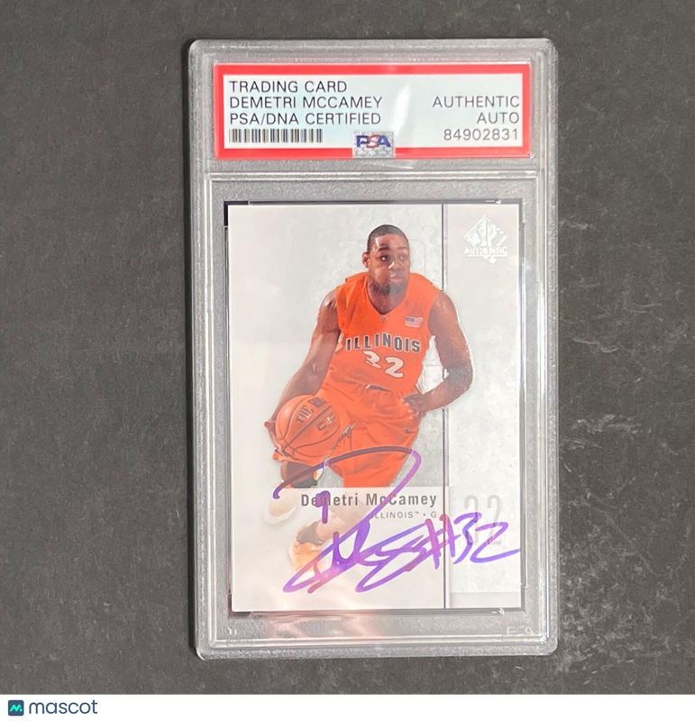 2011-12 SPA Basketball #21 Demetri McCamey Signed Card AUTO PSA Slabbed Illinois