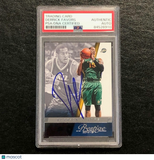 2014-15 Panini Prestige #98 Derrick Favors Signed Card AUTO PSA Slabbed Jazz