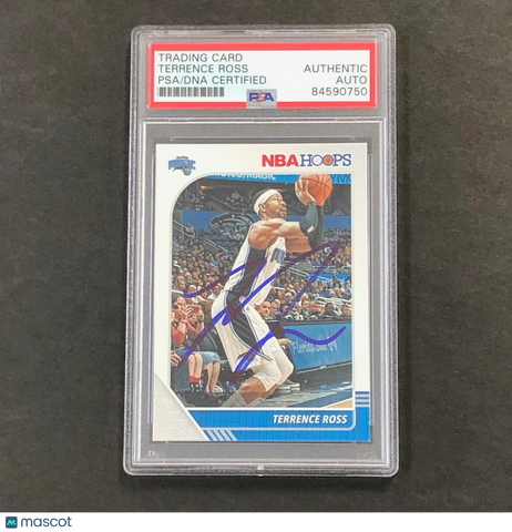2019-20 NBA Hoops #143 Terrence Ross Signed Card AUTO PSA Slabbed Magic
