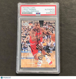 2008-09 Upper Deck Basketball #27 Tyrus Thomas Signed Card AUTO PSA Slabbed Bull