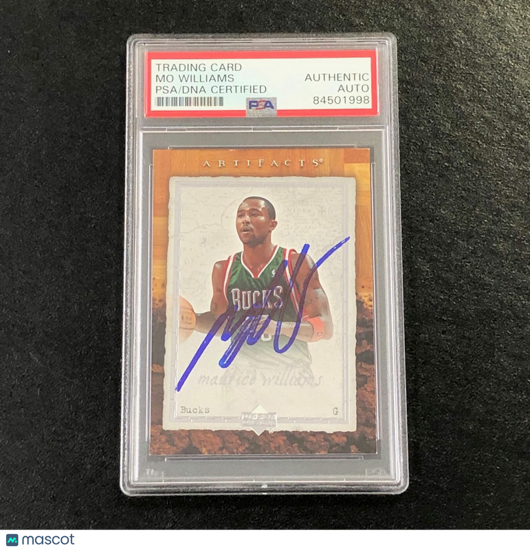2007-08 Artifacts Basketball #52 Maurice Mo Williams Signed Card AUTO PSA Slabbe