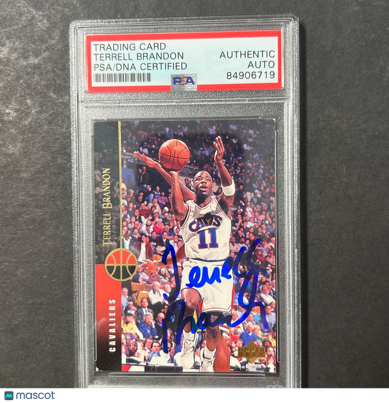 1994-95 Upper Deck #41 Terrell Brandon Signed Card AUTO PSA/DNA Slabbed Cavalier