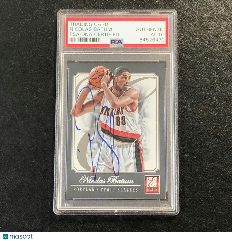 2012-13 Elite Basketball #112 Nicolas Batum Signed Card Auto PSA Slabbed Trail Blazers
