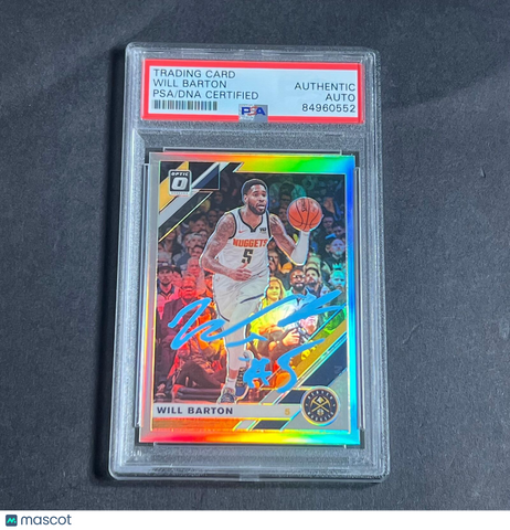 2019-20 Donruss Optic Cracked Ice #76 Will Barton Signed Card AUTO PSA Slabbed N