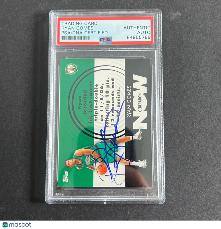 2007-08 Topps #GN21 Ryan Gomes Signed Card AUTO PSA Slabbed Celtics