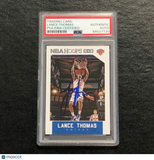 2015-16 NBA Hoops #252 Lance Thomas Signed Card AUTO PSA Slabbed Knicks