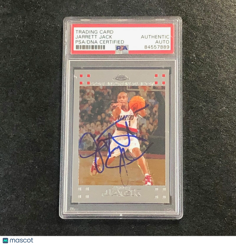2007-08 Topps Chrome #86 Jarrett Jack Signed Card AUTO PSA Slabbed Trail Blazers