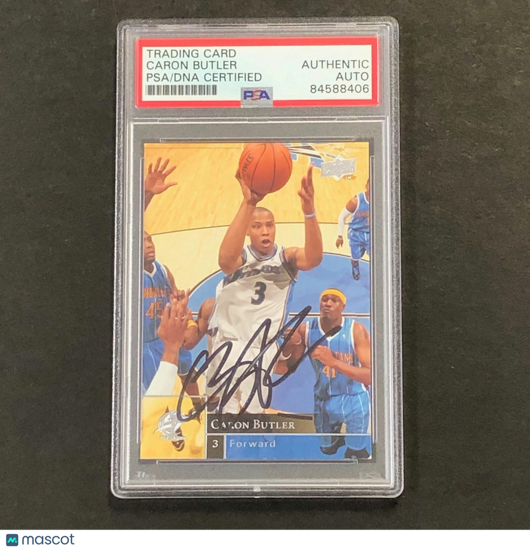 2009-10 Upper Deck Basketball #197 Caron Butler Signed Card AUTO PSA Slabbed Wiz