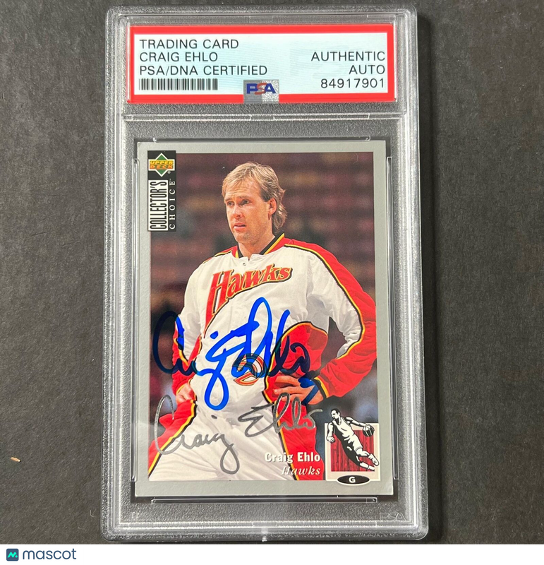 1993-94 Upper Deck #98 Craig Ehlo Signed Card AUTO PSA Slabbed Hawks