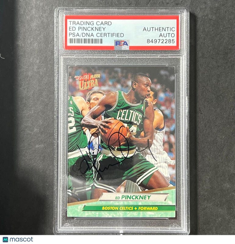 1992-93 Fleer Ultra #16 Ed Pinckney Signed Card AUTO PSA Slabbed Celtics