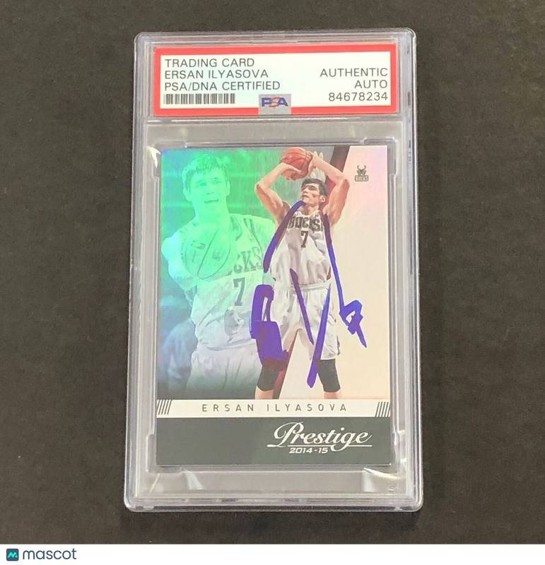 2014-15 Panini Prestige #40 Ersan Ilyasova Signed Card PSA Slabbed Bucks