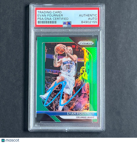 2018-19 Panini Prizm #139 EVAN FOURNIER Signed Card AUTO PSA Slabbed Magic