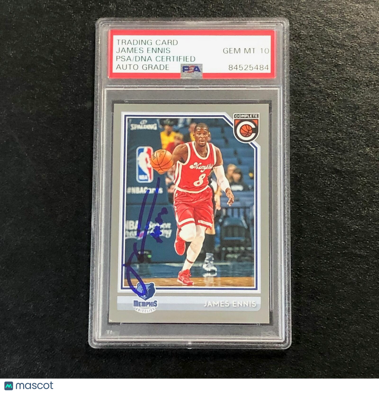 2016-17 Panini Complete #86 JAMES ENNIS Signed Card AUTO 10 PSA Slabbed Grizzlie
