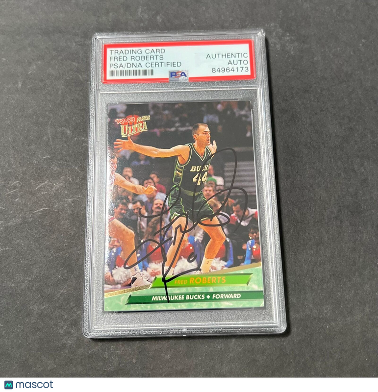 1992-93 Fleer Ultra #107 Fred Roberts Signed Card AUTO PSA Slabbed Bucks