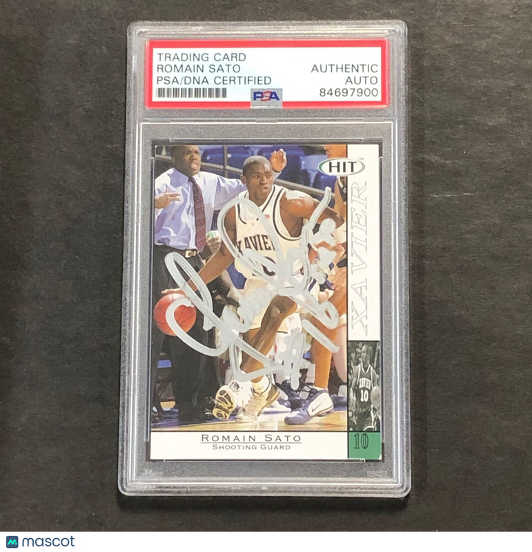 2004 HIT #10 Romain Sato Signed Card AUTO PSA Slabbed Xavier