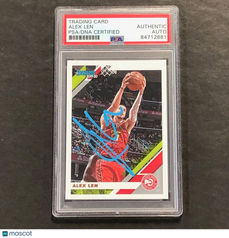 2019-20 Panini Donruss Basketball #7 Alex Len Signed Card AUTO PSA Slabbed Hawks