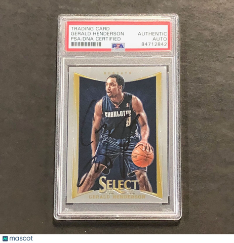 2012-13 Panini Select #18 Gerald Henderson Signed AUTO PSA Slabbed Bobcats