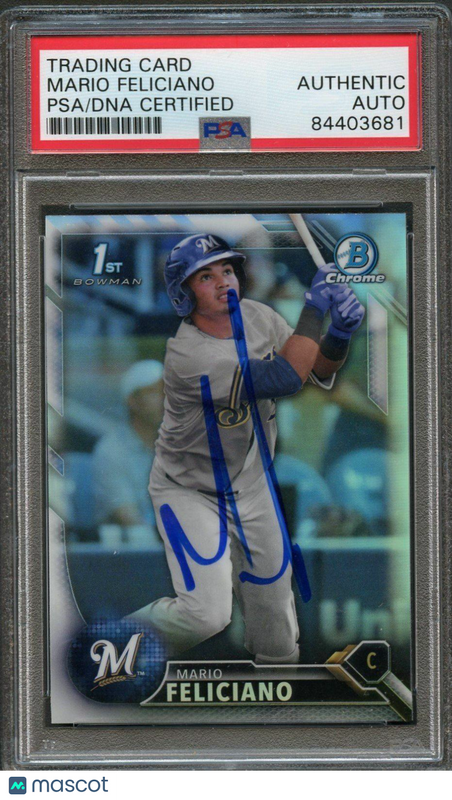2016 Bowman Draft Chrome #BDC-48 Mario Feliciano Signed Card PSA Slabbed Auto Br