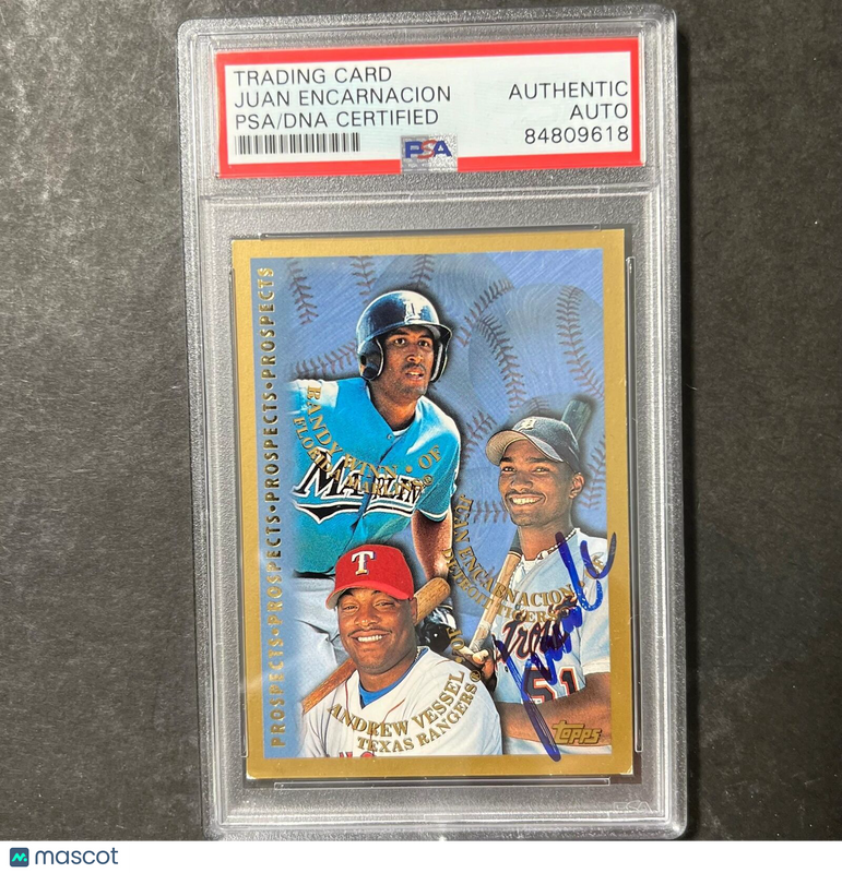 1997 Topps #258 Juan Encarnacion Signed Card PSA Slabbed Auto Tigers