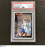 2008-09 NBA Fleer #169 Bobby Brown Signed Card Auto PSA Slabbed Kings