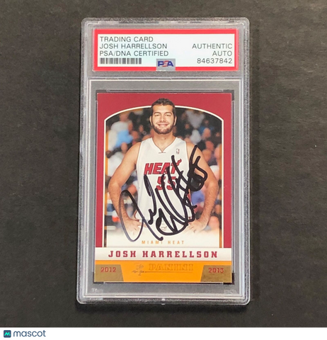 2012-13 NBA Panini Basketball #285 Josh Harrellson Signed Card AUTO PSA Slabbed