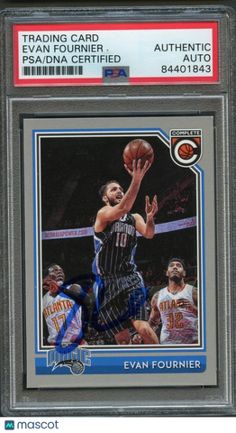 2016-17 PANINI COMPLETE #184 Evan Fournier Signed Card AUTO PSA Slabbed