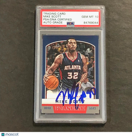 2012-13 Panini Basketball #228 Mike Scott Signed Card Auto PSA Slabbed Hawks