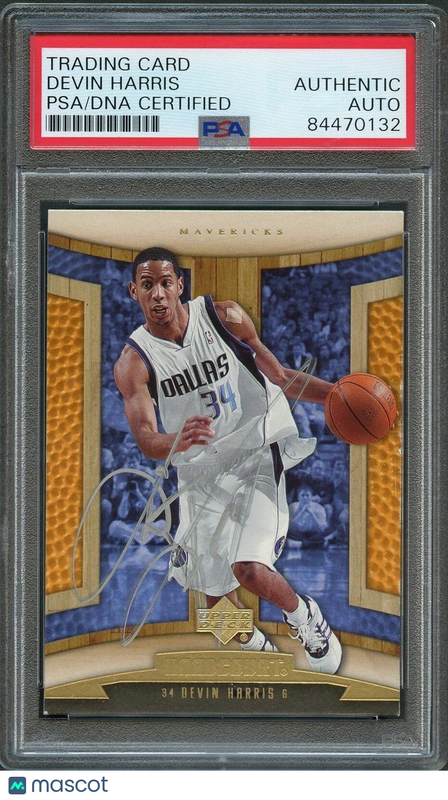 2006-07 Upper Deck Hardcourt #19 Devin Harris Signed Card AUTO PSA Slabbed
