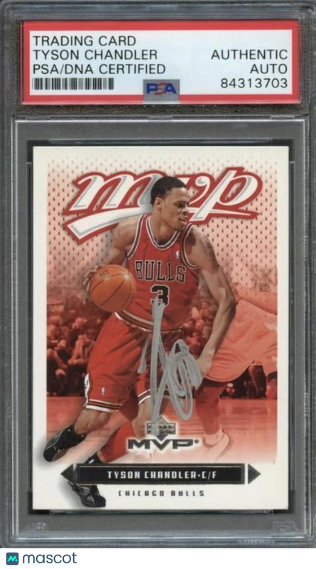 2003-04 Upper Deck MVP #16 Tyson Chandler Signed Card AUTO PSA Slabbed