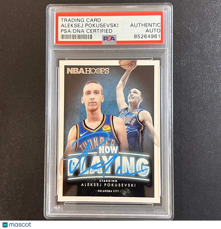 2020-21 Panini Chronicles #SS-15 Aleksej Pokusevski Signed Card AUTO PSA Slabbed