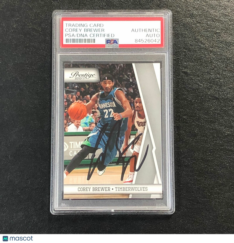 2010-11 Panini Prestige #66 Corey Brewer Signed Card AUTO PSA Slabbed Timberwolv