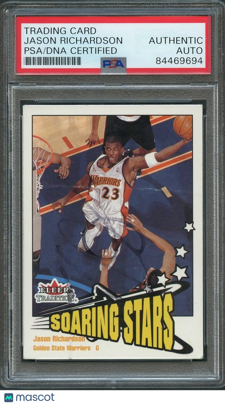 2002-03 Fleer Tradition #229 Jason Richardson Signed Card AUTO PSA Slabbed Warri