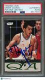 2004 SAGE Hit #Q8 Sasha Vujacic Signed Card AUTO PSA Slabbed