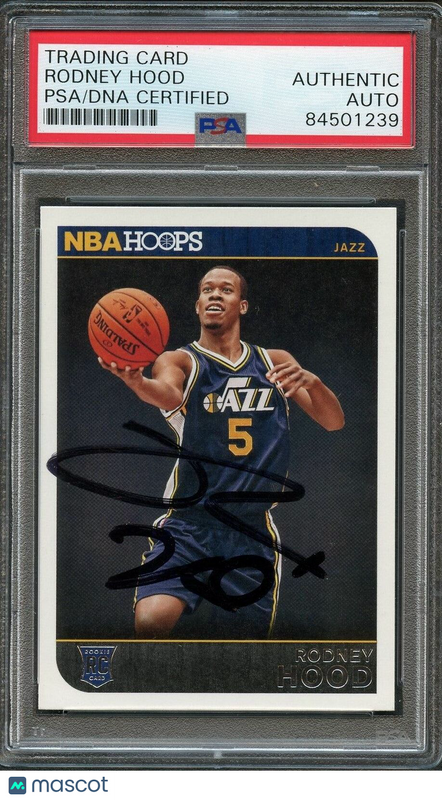 2014-15 NBA Hoops #280 Rodney Hood Signed Card PSA Slabbed RC Jazz