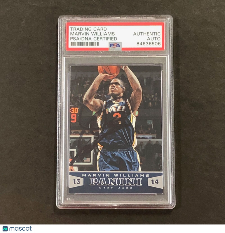 2013-14 Panini Basketball #44 Marvin Williams Signed AUTO PSA Slabbed Jazz