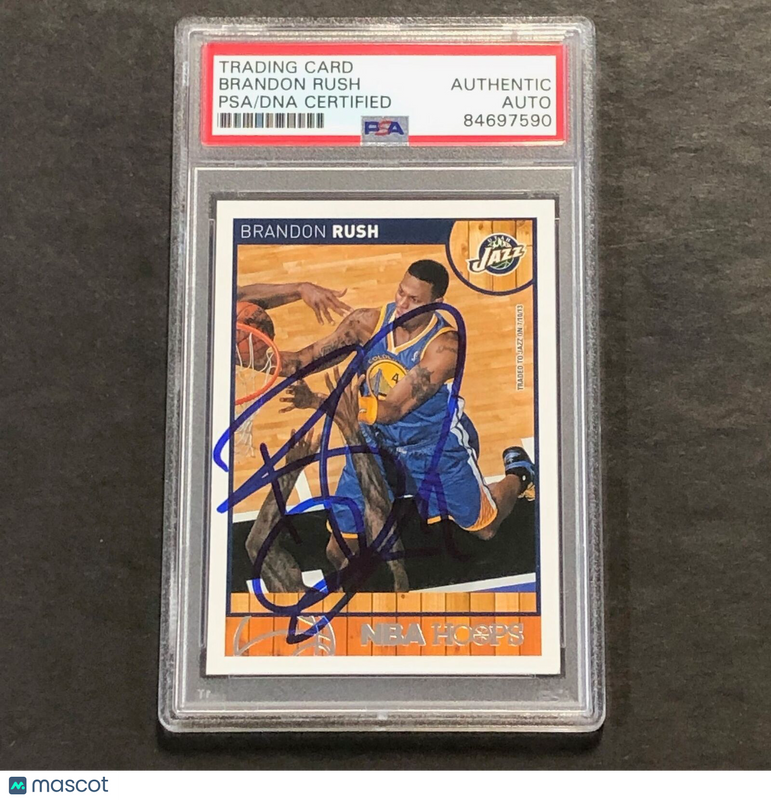 2013-14 NBA Hoops #223 Brandon Rush Signed Card AUTO PSA Slabbed Jazz