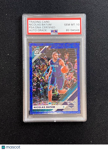 Copy of 2019-20 Panini Donruss Optic #24 Nicolas Batum Signed Card AUTO PSA Slab