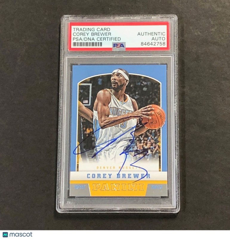 2012-13 Panini #35 Corey Brewer Signed Card Auto PSA Slabbed Nuggets