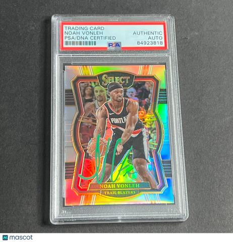 2017-18 Panini Select #114 Noah Vonleh Signed Card AUTO PSA/DNA Slabbed Portland
