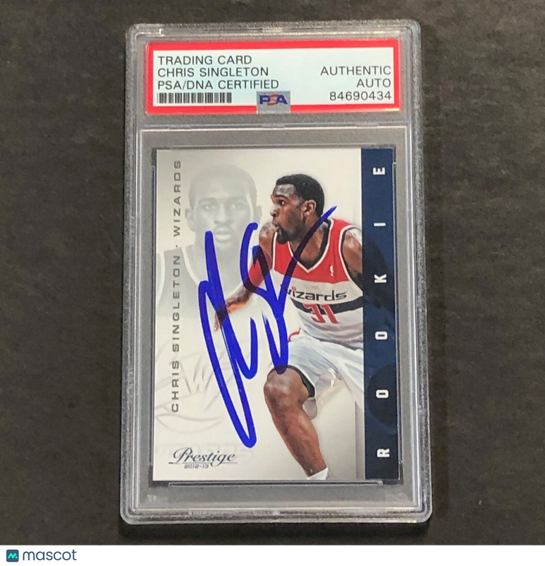 2012-13 Panini Prestige #179 Chris Singleton Signed Card AUTO PSA Slabbed RC Wiz