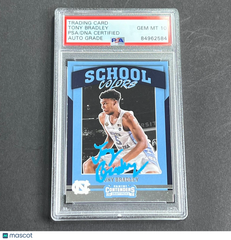 2017 Panini Contenders #25 Tony Bradley Signed Card AUTO PSA Slabbed RC Jazz