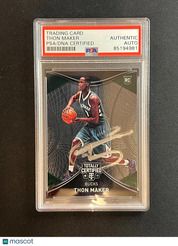 2016-17 Panini Totally Certified #109 THON MAKER Signed Card AUTO PSA/DNA Slabbe