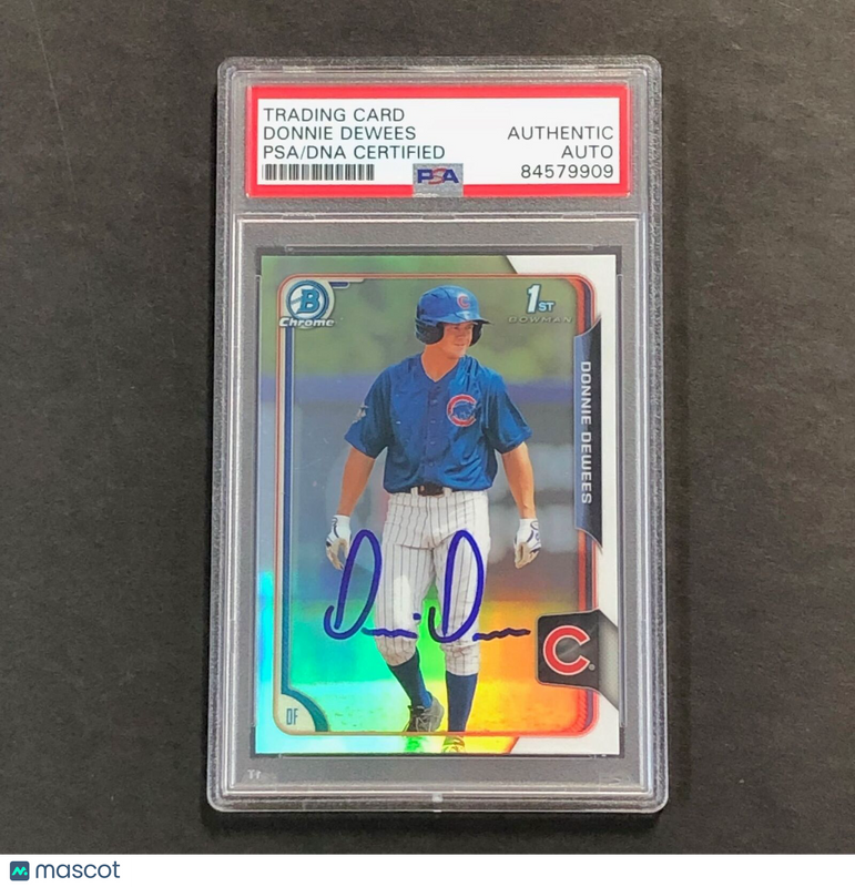 2015 Bowman Chrome #16 Donnie Dewees Signed Card PSA Slabbed Auto Cubs