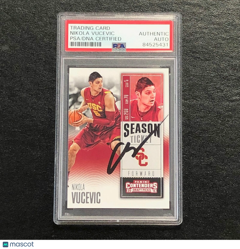 2016-17 Contenders Draft Picks Season Ticket #74 Nikola Vucevic Signed Card AUTO