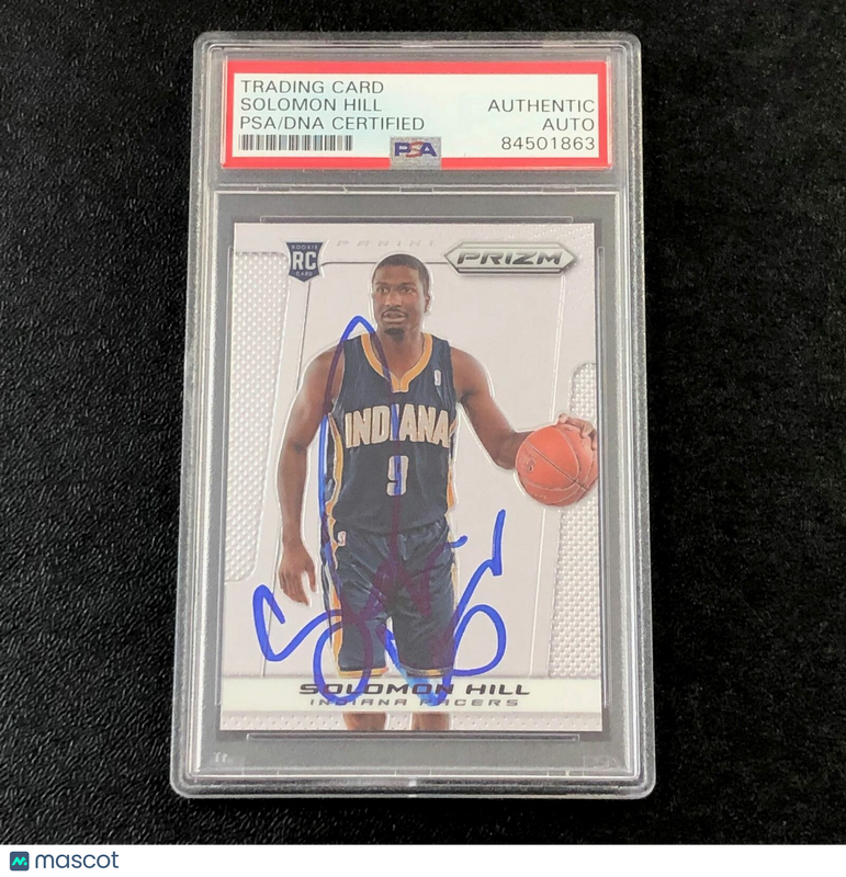 2013-14 Panini Prizm #277 Solomon Hill Signed Card AUTO PSA Slabbed RC Pacers